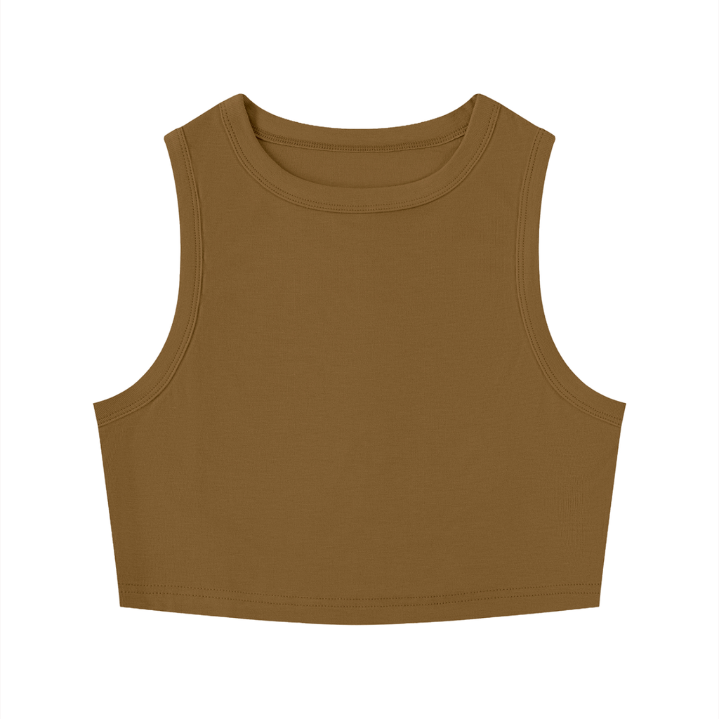 WTD Women's Tight Crewneck Crop Tank Top