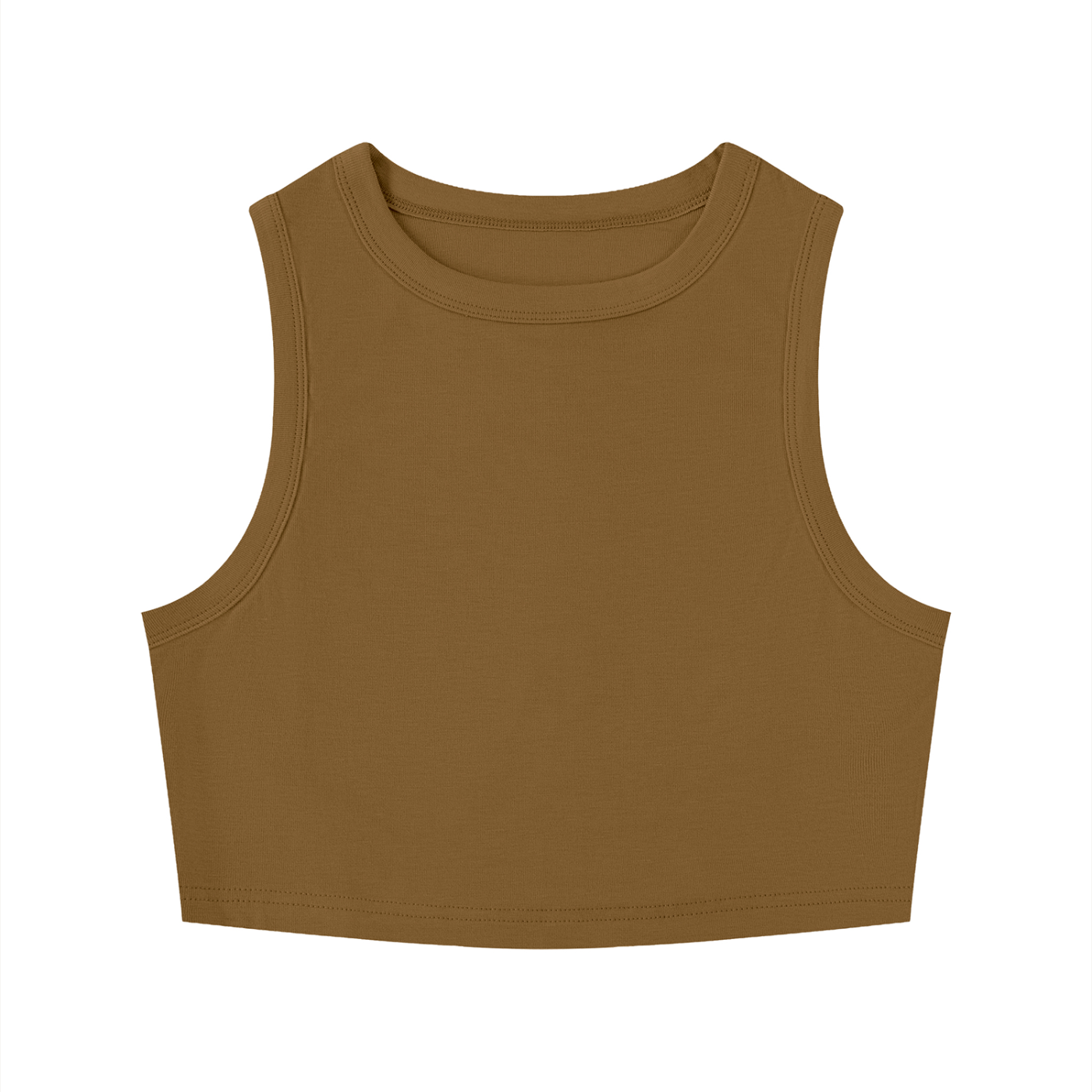WTD Women's Tight Crewneck Crop Tank Top