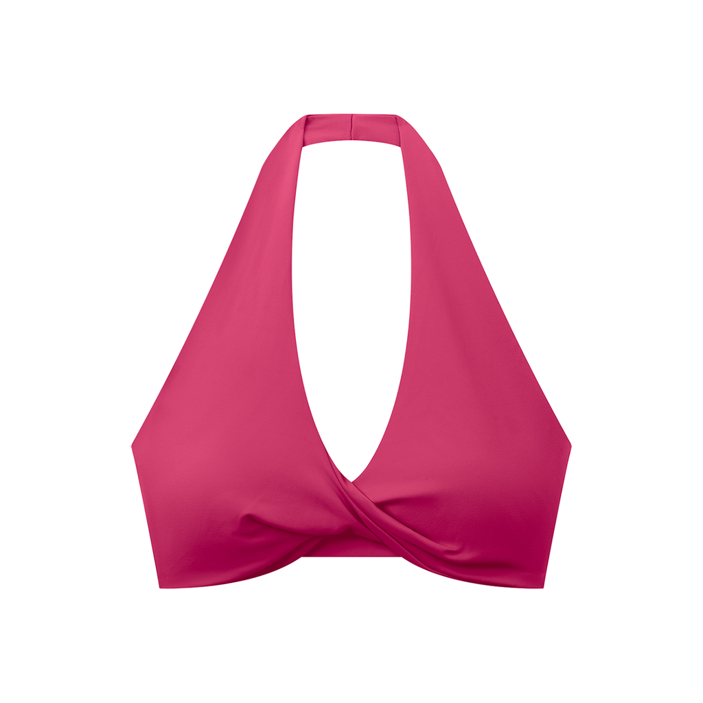 WTD Women's Pleated Halter Sports Bra