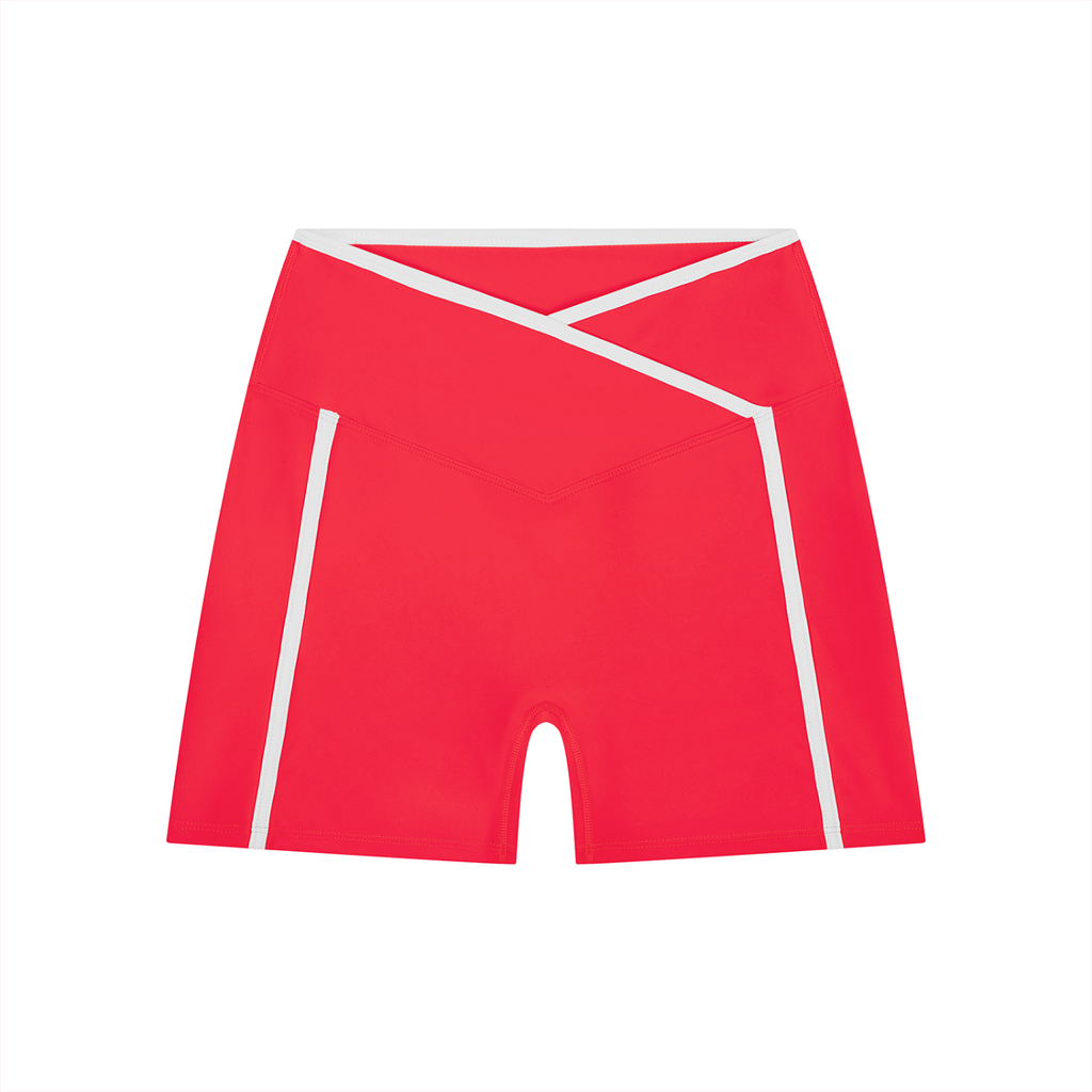 WTD Women’s High Rise Color Block Yoga Shorts
