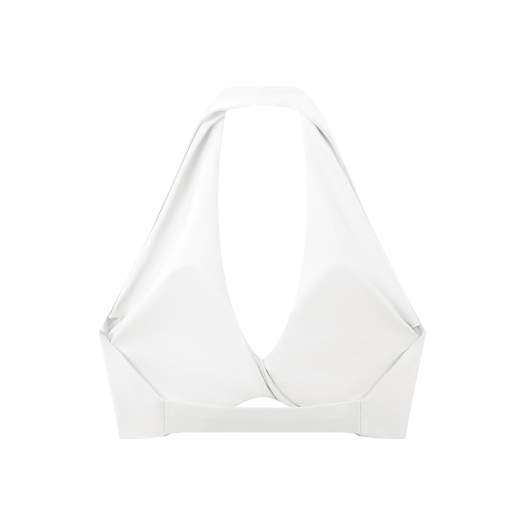 WTD Women's Pleated Halter Sports Bra