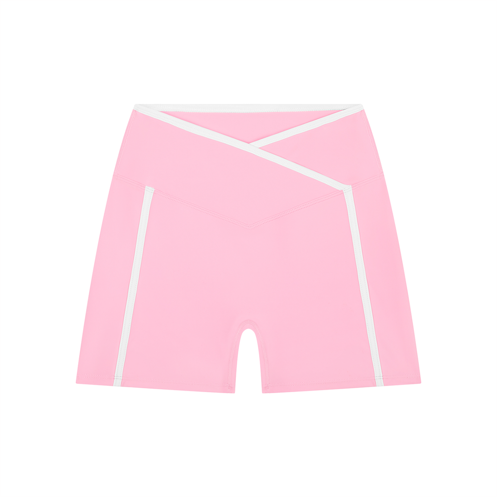 WTD Women’s High Rise Color Block Yoga Shorts