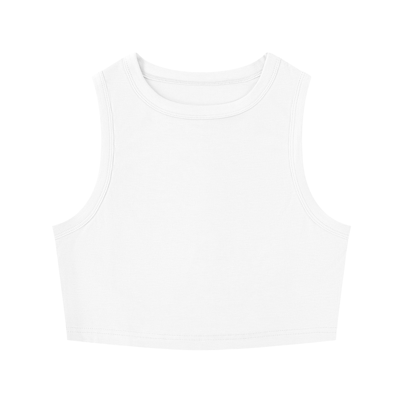 WTD Women's Tight Crewneck Crop Tank Top