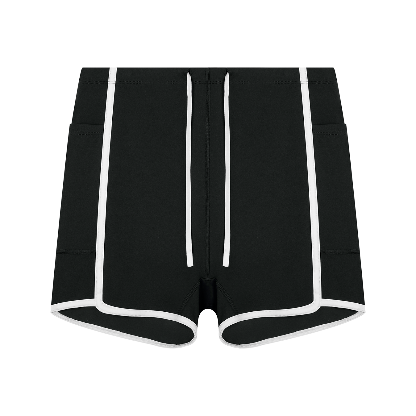 WTD Women's High Rise Color Block Yoga Shorts