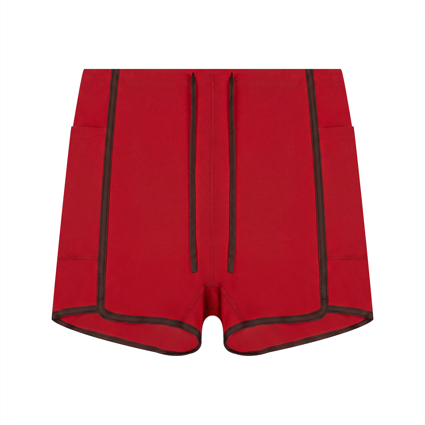WTD Women's High Rise Color Block Yoga Shorts