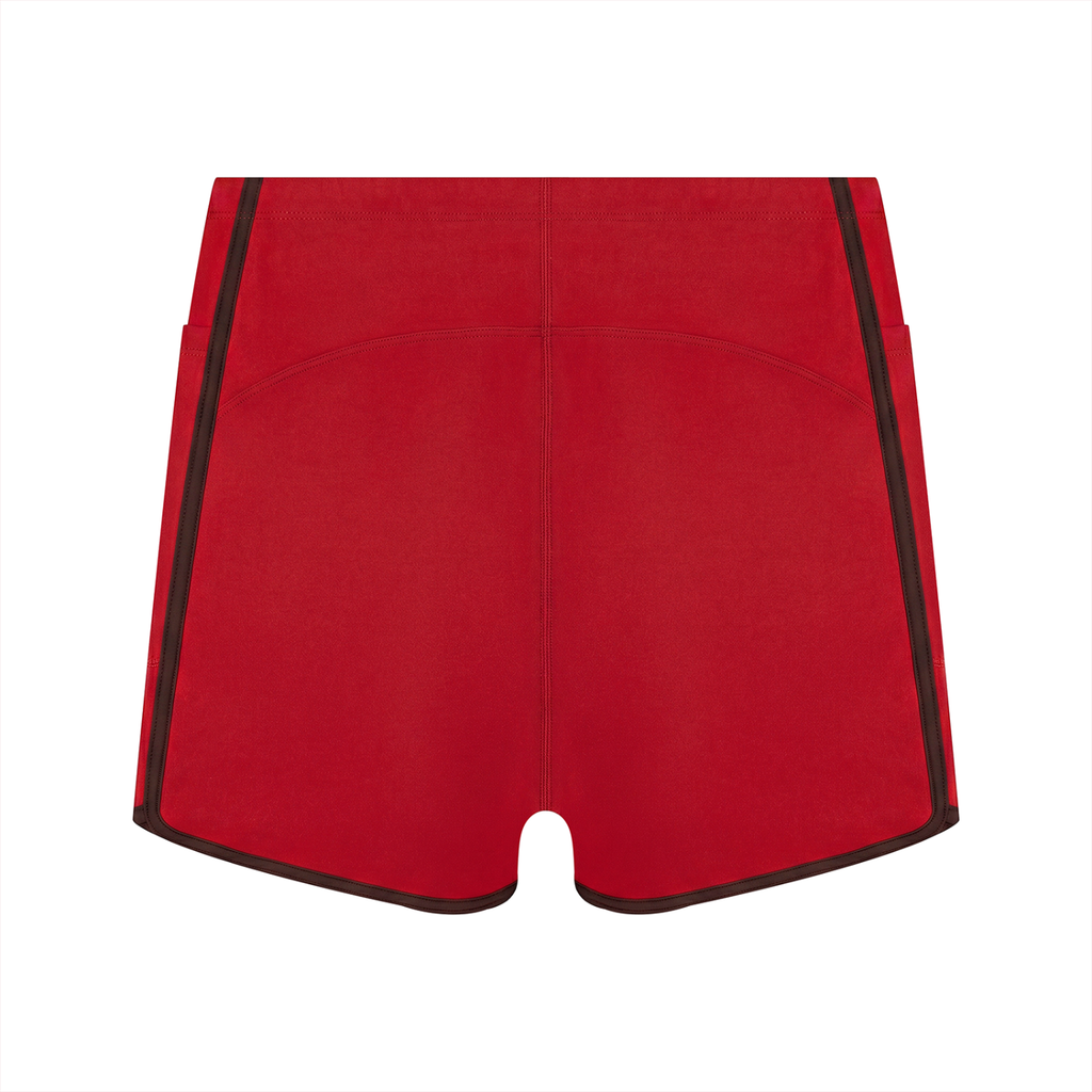 WTD Women's High Rise Color Block Yoga Shorts