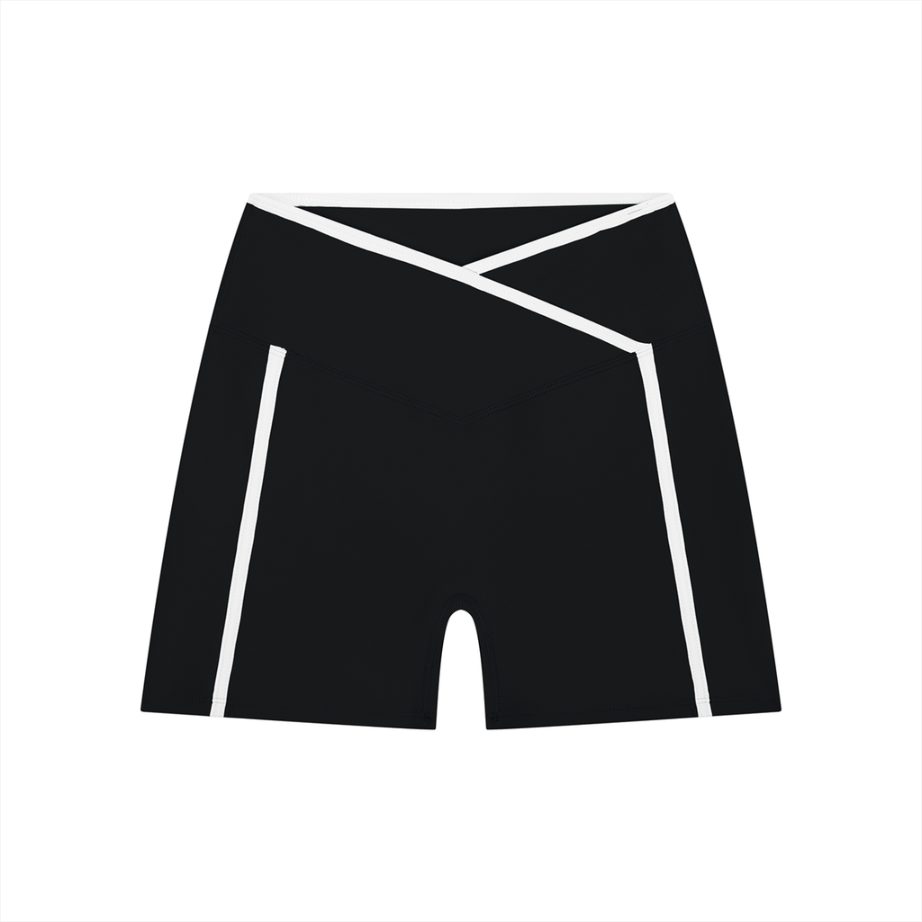 WTD Women’s High Rise Color Block Yoga Shorts
