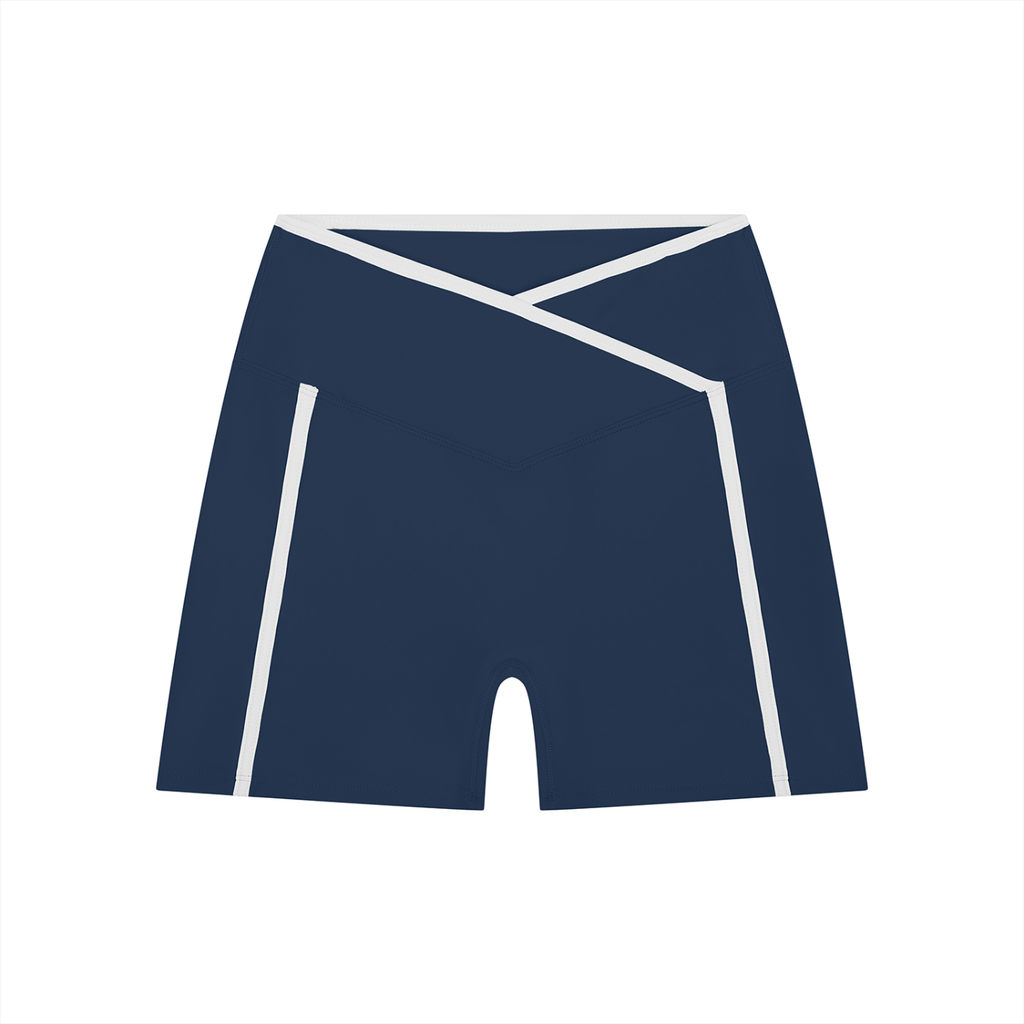 WTD Women’s High Rise Color Block Yoga Shorts