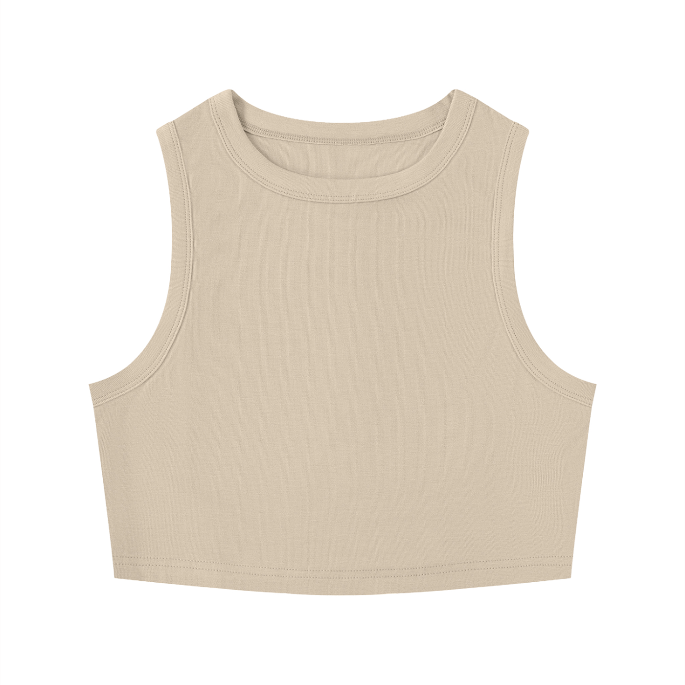 WTD Women's Tight Crewneck Crop Tank Top
