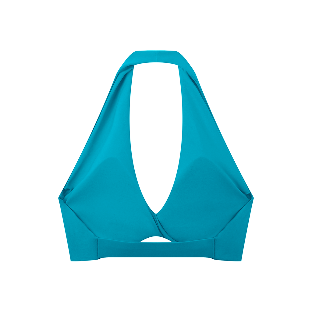 WTD Women's Pleated Halter Sports Bra