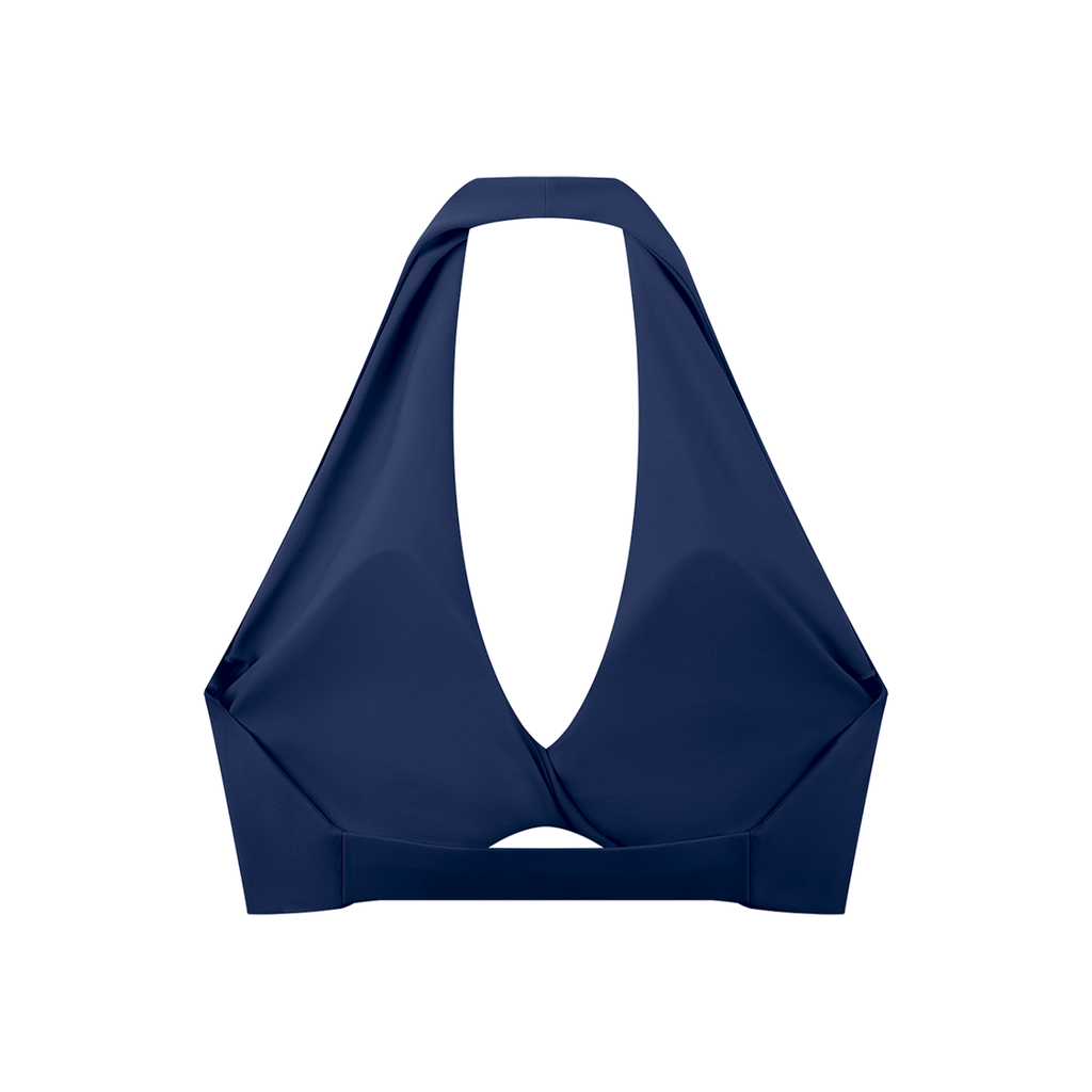 WTD Women's Pleated Halter Sports Bra