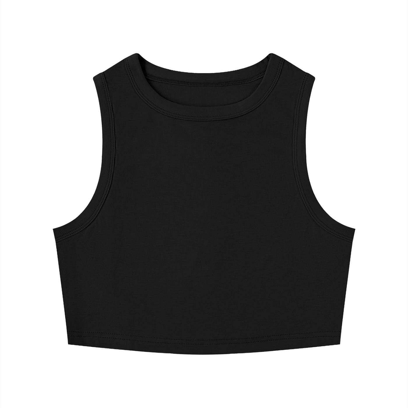 WTD Women's Tight Crewneck Crop Tank Top
