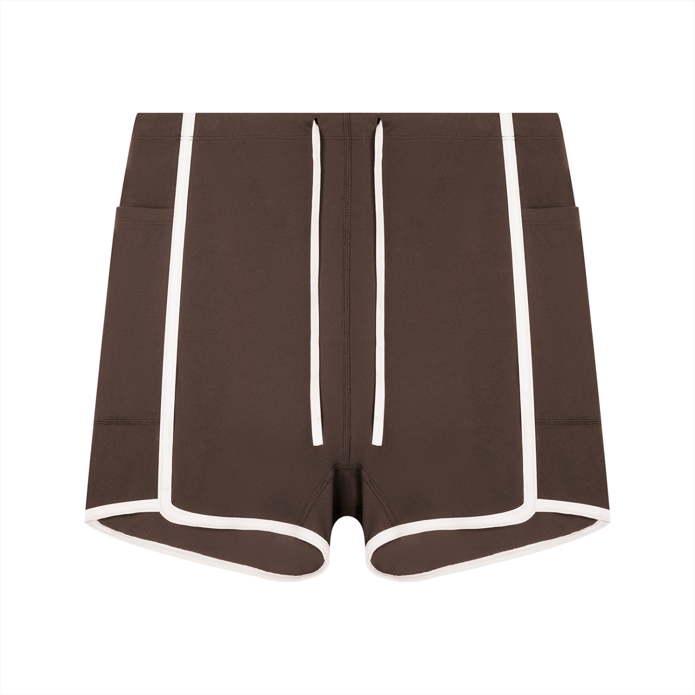 WTD Women's High Rise Color Block Yoga Shorts