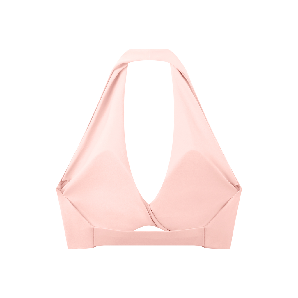 WTD Women's Pleated Halter Sports Bra