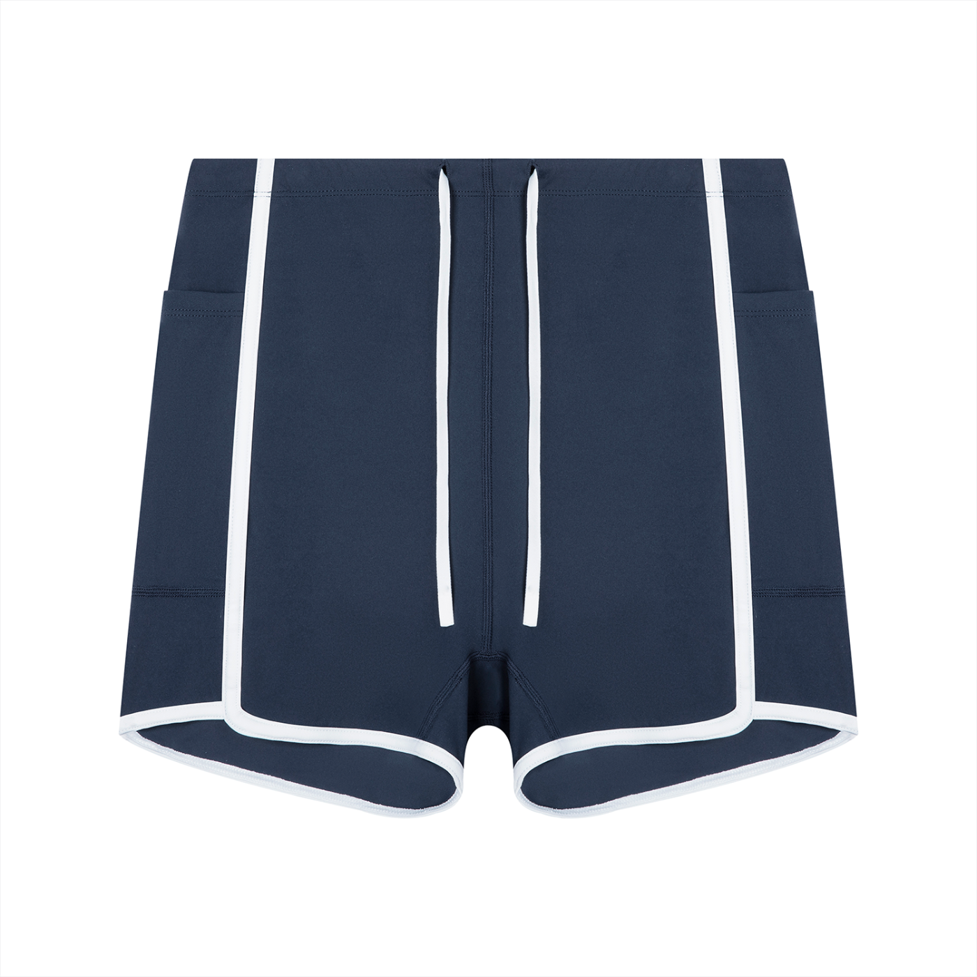WTD Women's High Rise Color Block Yoga Shorts