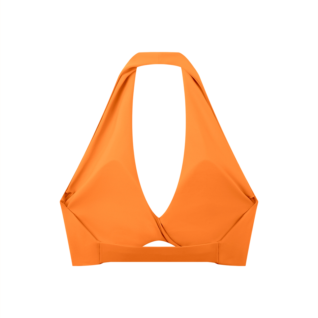 WTD Women's Pleated Halter Sports Bra