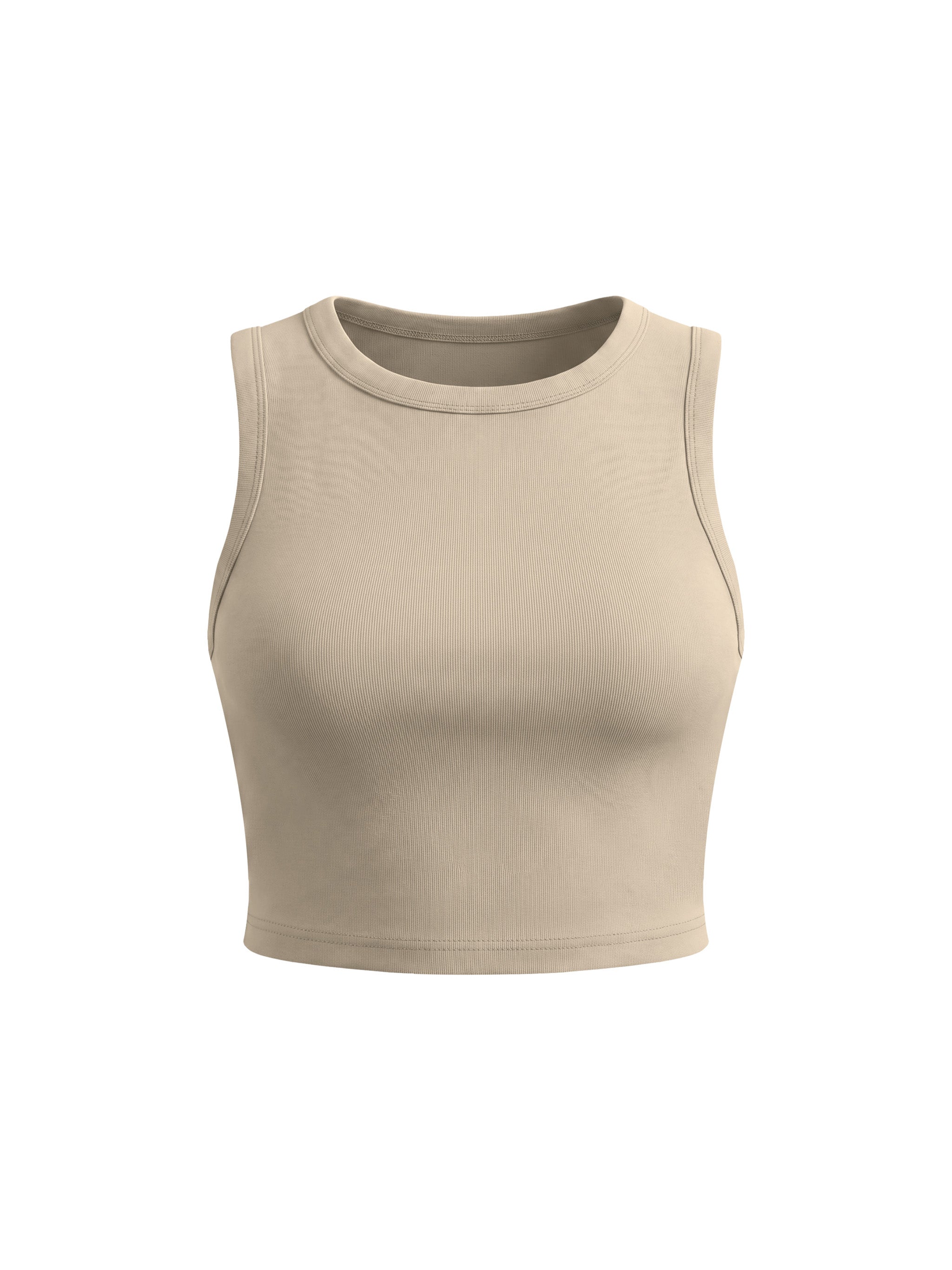 WTD Women's Tight Crewneck Crop Tank Top
